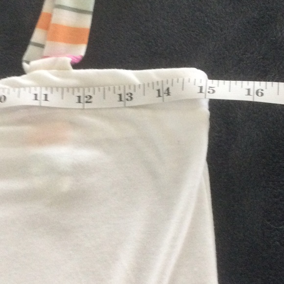 Lacoste White Tank Top with Multicolor Straps - Picture 5 of 7